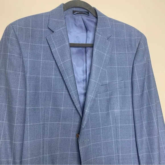 Lauren Ralph Lauren Wool Silk Blend Blue Contemporary Blazer Size 39R - Picture 3 of 14